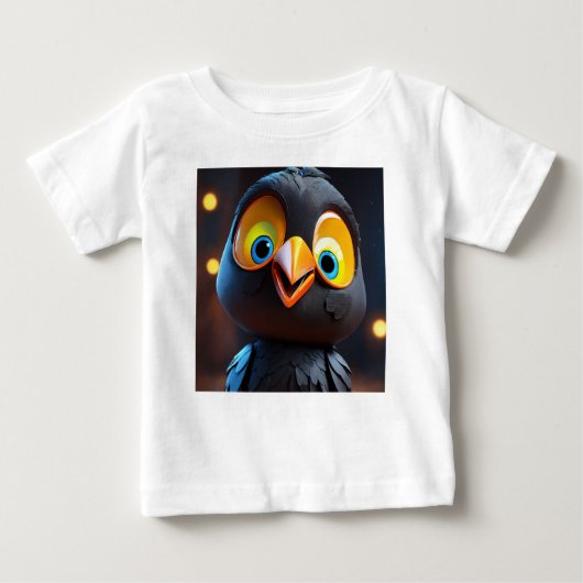 T-shirt adorable Baby Crow (Devant)