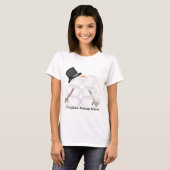 T-shirt Adorable Baiser Snowman Couple (Devant entier)