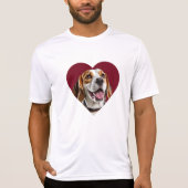 T-shirt Adorable Beagle in Heart Shape Design (Devant)