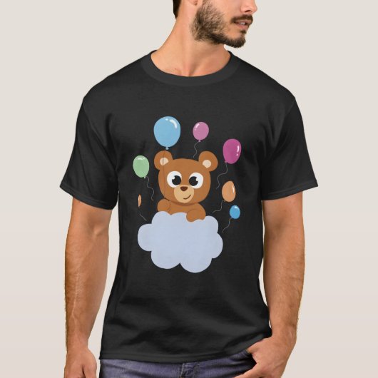 T-shirt Adorable Bear On Cloud For A And Cosy Look (Devant)