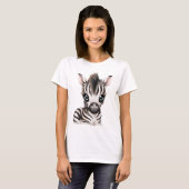 T-shirt adorable bébé Zebra (Devant entier)