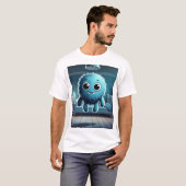 T-shirt Adorable Blue Fluffy (Devant entier)