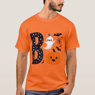 T-shirt Adorable Boo Ghost et Citrouille Halloween Design
