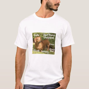 T-shirt Adorable Caractères de Chien Dachshund à P