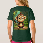 T-shirt Adorable Cartoon Singe Bébé Fine Kids Jersey T-Sh (Dos)