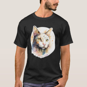 T-shirt adorable chatte d'aquarelle originale unique adora