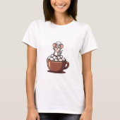 T-shirt Adorable Chef Mouse Waving from a Marshmallow (Devant)