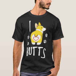 T-shirt Adorable Chien de Corgi J'Aime Corgi Butts Dit