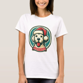 T-shirt adorable chien de Noël