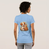 T-shirt Adorable Chiot et Kitten Accrochage (Dos entier)