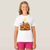 T-shirt Adorable Citrouilles d'Halloween avec des visages  (Devant entier)