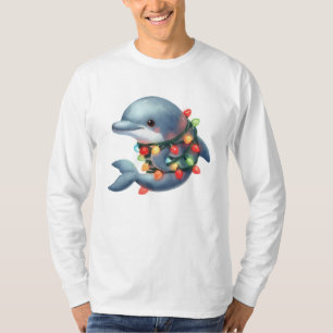 T-shirt adorable dauphin de Noël
