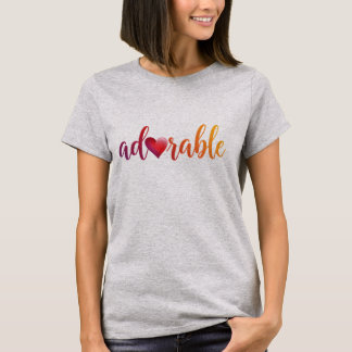 T-shirt "Adorable"-design1 par Maaya Prints, Femmes