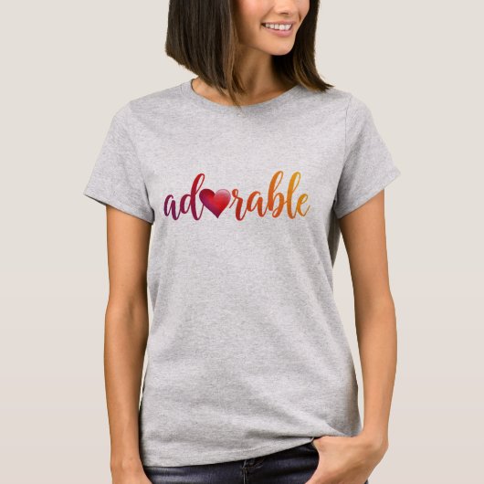 T-shirt "Adorable"-design1 par Maaya Prints, Femmes (Devant)