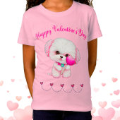 T-Shirt Adorable Heureuse Sainte-Valentin maltais chiot