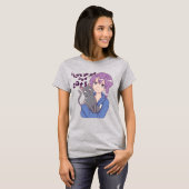 T-shirt Adorable I Love Anime and Cats (Devant entier)