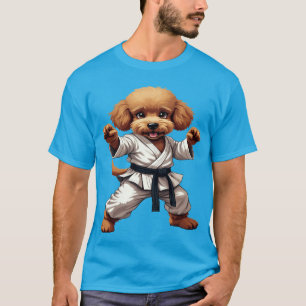 T-shirt Adorable Karate Puppy Martial Arts Gi Illustration