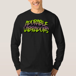 T-shirt Adorable Labradors Neon Graffiti