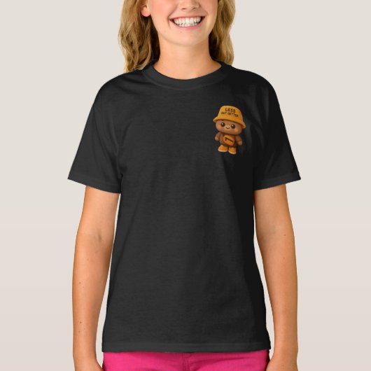T-shirt Adorable "Less But Better" Bear  (Devant)