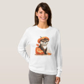 T-shirt Adorable Mignable Otter d'Halloween (Devant entier)