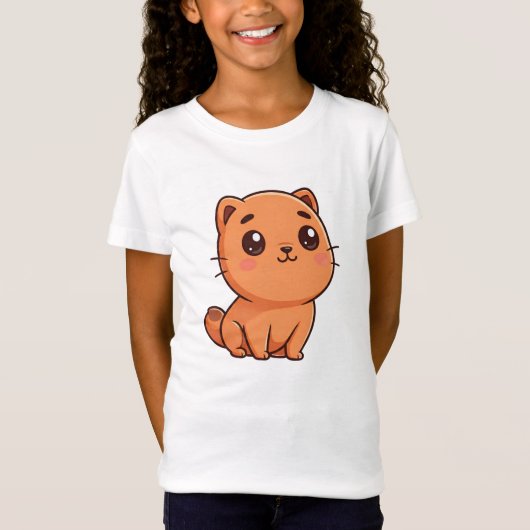 T-Shirt Adorable Orange Kitten (Devant)