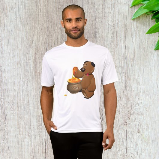 T-shirt Adorable Ours d'amour du miel avec Pot de miel