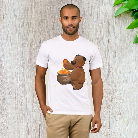 T-shirt Adorable Ours d'amour du miel avec Pot de miel