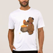 T-shirt Adorable Ours d'amour du miel avec Pot de miel (Devant)