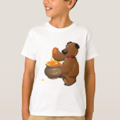 T-shirt Adorable Ours d'amour du miel avec Pot de miel (Devant)