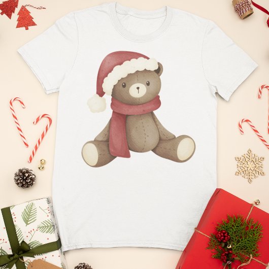 T-shirt Adorable Ours en peluche de Noël