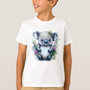 T-shirt Adorable ours Koala dans un champ de fleurs