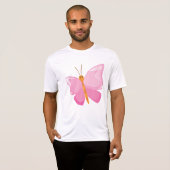T-shirt adorable Papillon de dessin rose (Devant entier)