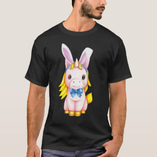 T-shirt Adorable Pâques Unicorn Bunny Ears Unicorn Bow Cra