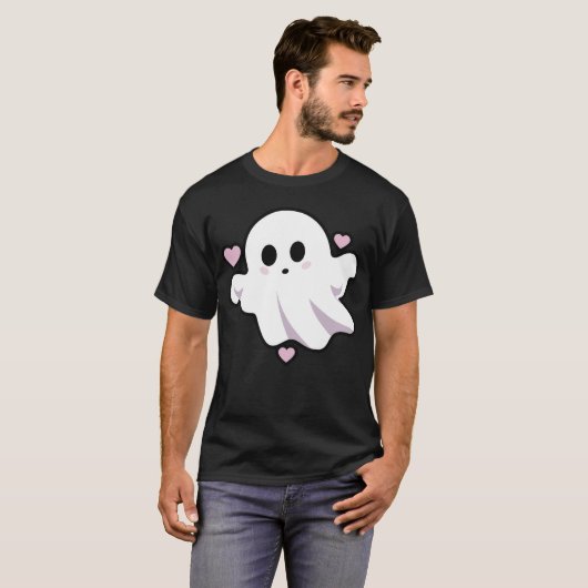 T-shirt Adorable Pastel Ghost Art (Devant entier)