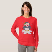 T-shirt Adorable pingouin de Noël (Devant entier)