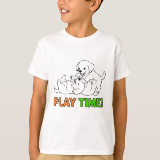T-shirt Adorable Puppies Play Time - Cute Golden Retriever