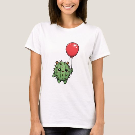 T-shirt Adorable Round Cactus with Corks (Devant)