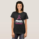 T-shirt Adorable Ruban rose Conscience du cancer du sein F (Devant entier)