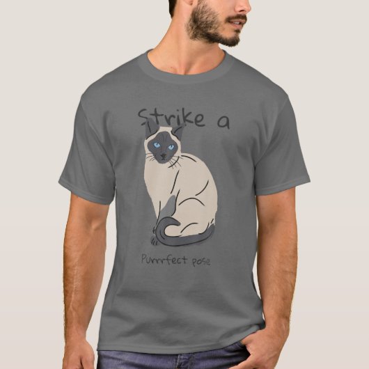 T-shirt Adorable Siamese Maman, Funny Siamese Chat Maman C (Devant)