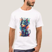 T-shirt Adorable space pup in a retro astronaut suit (Devant)