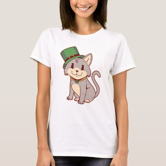 T-shirt Adorable St. Patricks Chat (Devant)