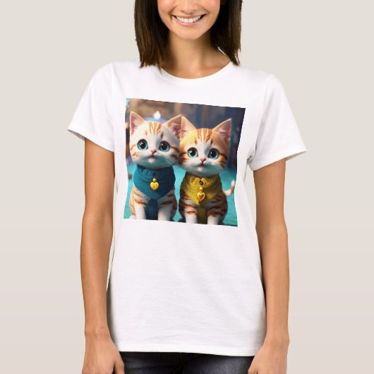 T-shirt "Adorable Tee - shirts à thème de chat pour femmes (Devant)