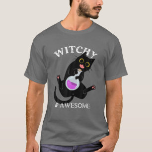 T-shirt Adorable Thé Chat Noir, Cuisine Louveuse Kitty Noi