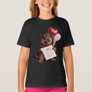 T-shirt Adorable Valentine's Dog Design - Perfect Cadeau