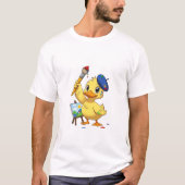 T-shirt Adorable Yellow Duckling Artist (Devant)