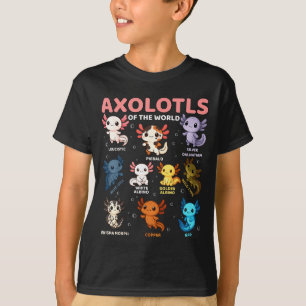 T-shirt Adorables Axolotls Kawaii Du Monde Drôle Ty Axolot