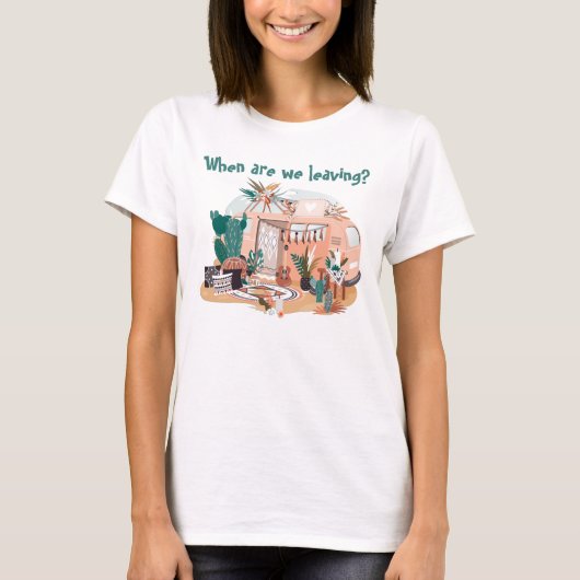 T-shirt Adorables Bohème "Quand partons-nous ?" Camper (Devant)