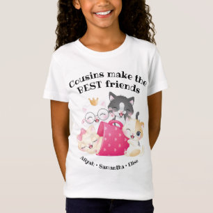 T-Shirt Adorables Chats Cousins Font les Meilleurs Amis Su