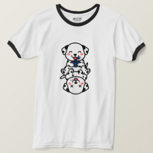 T-shirt Adorables chiots dalmatiens amusements myrtille