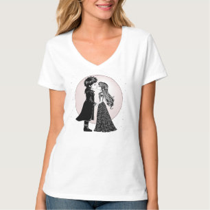 T-shirt Adorables enfants gothiques emo s'embrassent pour